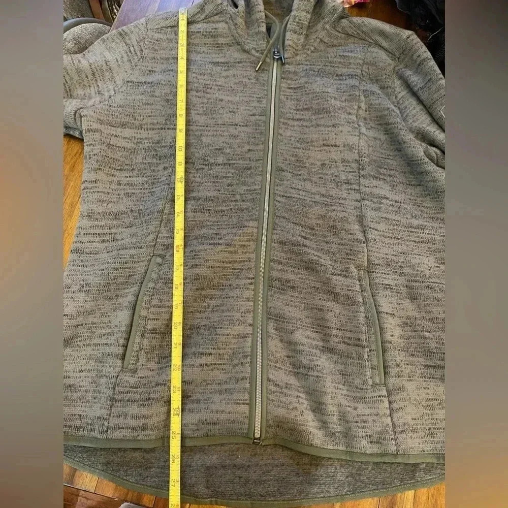 KUHL ASCENDYR Hooded fleece full zip jacket women’s XL layering green fleece - Picture 7 of 12